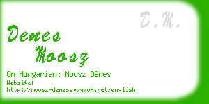 denes moosz business card
