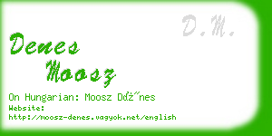 denes moosz business card